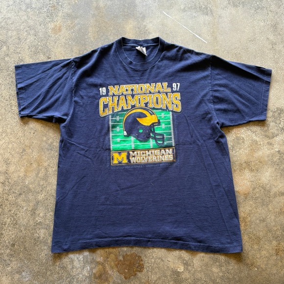 Vintage 1997 National Champions Michigan Wolverines T-Shirt Pro Player XXL - Picture 1 of 2